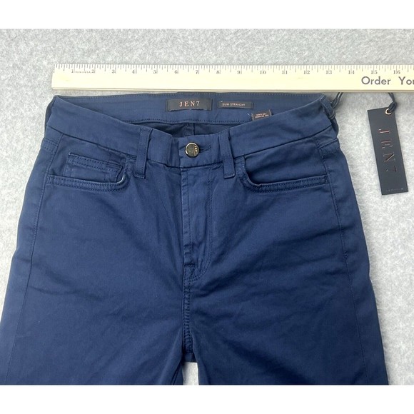 7 For All Mankind Jen7 Jeans Womens 2 Blue Slim Straight Leg Denim NWT - Picture 5 of 16